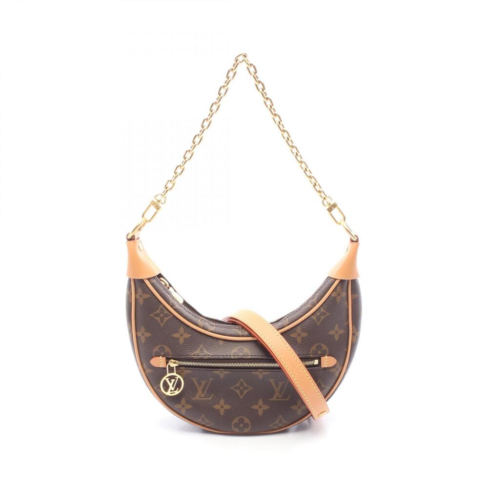 Louis Vuitton Loop Shoulder Bag Canvas Leather Monogram Brown